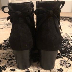 Brand new black bow tie booties
